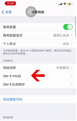 梅县苹果14维修网分享如何给iPhone14的SIM卡设置密码 